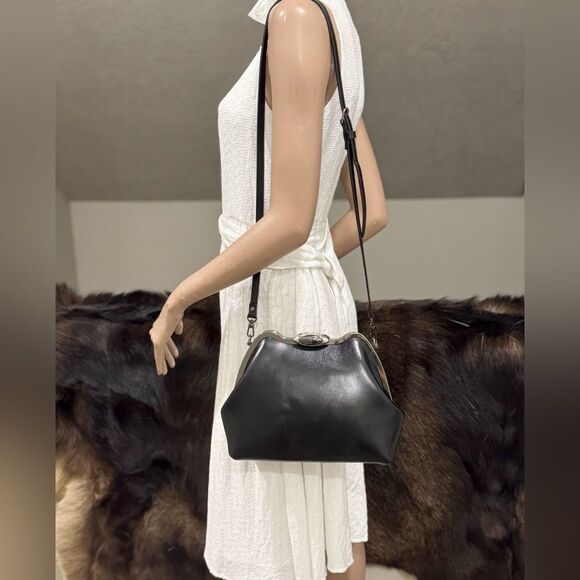 Premium Oil Wax Cowhide Handmade Custom Metal Frame Handbag & 2 Strap Styles - Picture 11 of 16